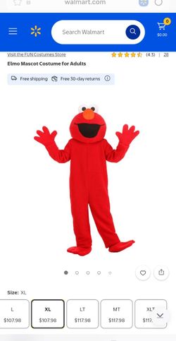 Elmo Adult Costume XL