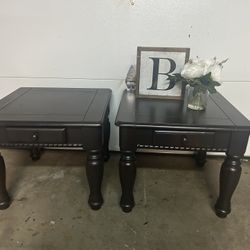 Dark Brown Side Tables 