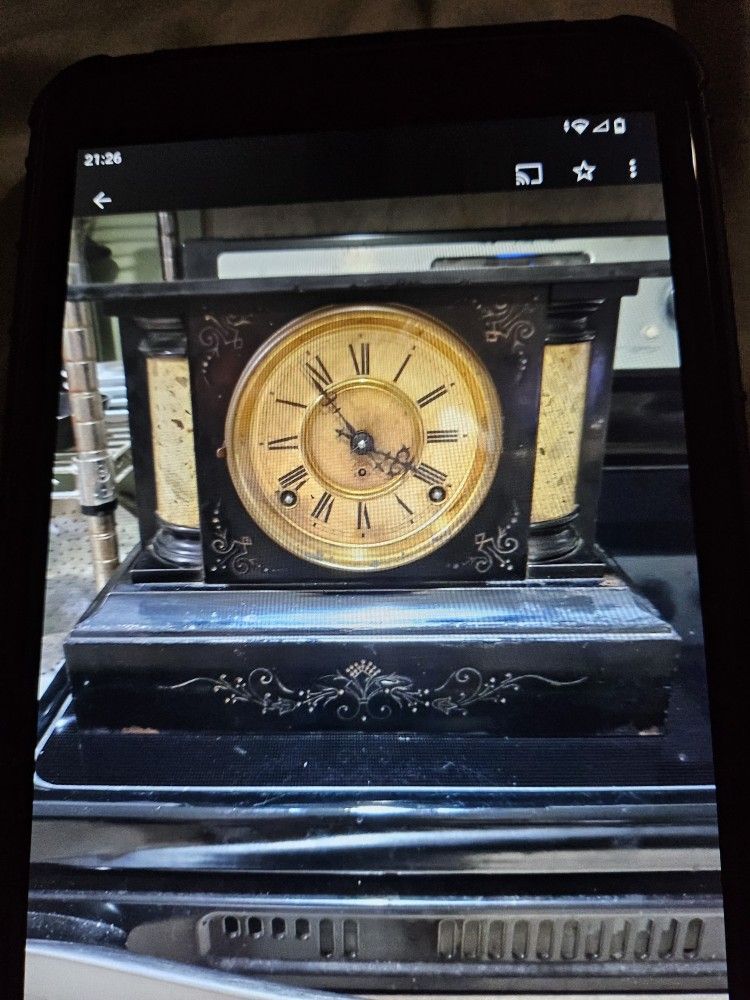 F.KROEBER HELVITIA CLOCK CO MANTLE CLOCK