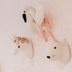 Animal Heads, Wall Decor, Girls Bedroom