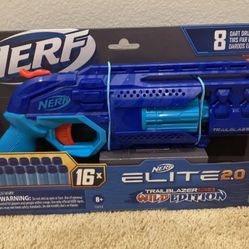 Nerf Elite 2.0 Trailblazer RD-8 Blaster, Wild Edition Color Design, 16 Nerf Elite Darts