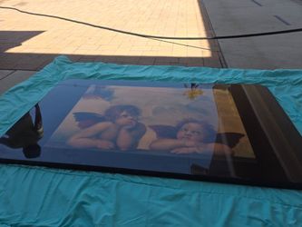 The Two Angel's Large thick frame 54' by 30'