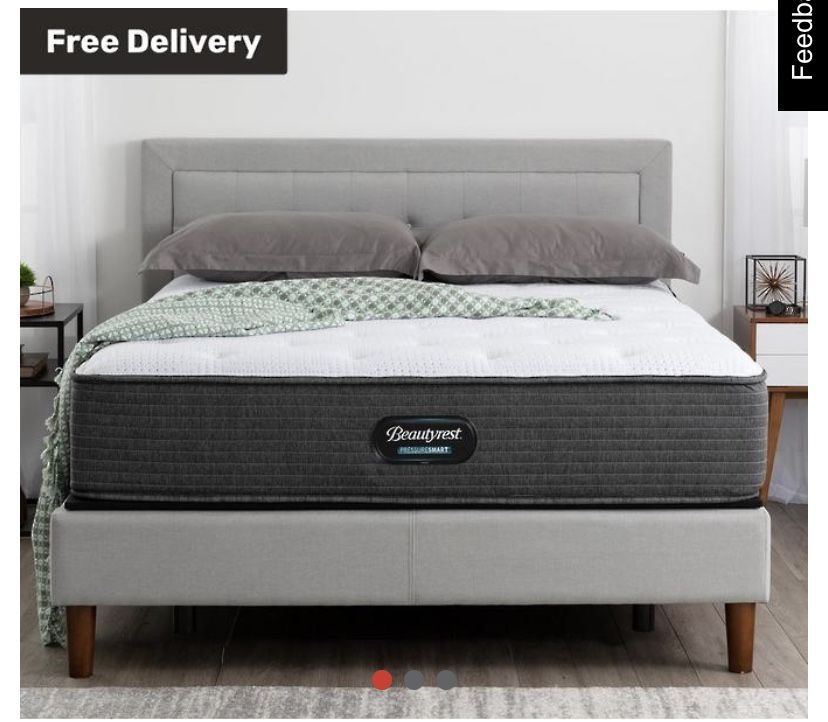 Beautyrest Pressuresmart Plush Queen Mattress 12.25” and Adjustable