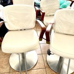 Styling Chair Pibbs Brand, Cream Color Upgraded Pump/base
