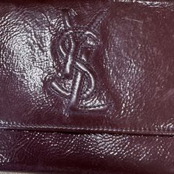 Small Patent Crinkle Leather Wallet 