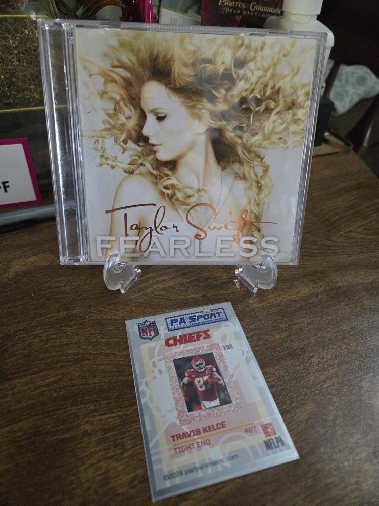 Taylor Swift CD & Travis Kelce 1st. Nfl Stamp