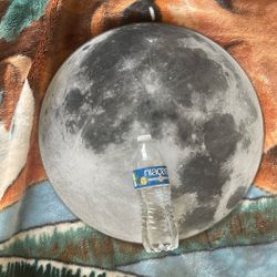 Glass Full Moon Wall Hanging Can Use With Magnets & Markers