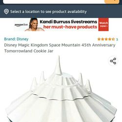 Cookie Jar New  Space Mountain 