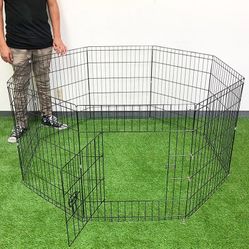 (New in Box) $44 Dog Pet Playpen Gate Fence 8-Panels X (30” Tall X 24” Wide) 