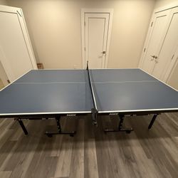 JOOLA Inside Professional MDF Indoor Ping Pong Table with Quick Clamp Table Tennis Net and Post Set