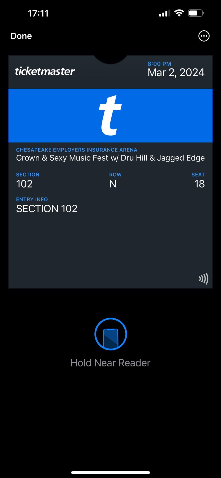 Concert ticket