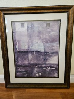 42x36 Glass And Metal Frame With Print