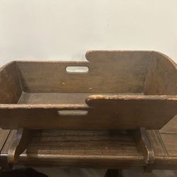 Antique Wood Doll Rocking Cradle 1900’s 