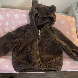 Soft Teddy Style Jacket Chocolate Brown 12-18 Month 