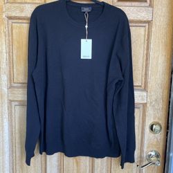 Quince Mongolian Cashmere Crewneck Sweater Black XL 100% Cashmere