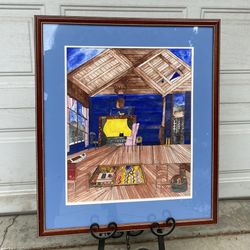 Willies Walls Framed Art 1990 Rare
