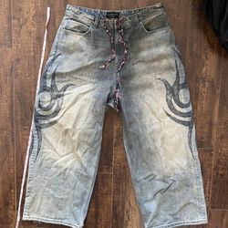 Balenciaga tribal y2k baggy jeans 