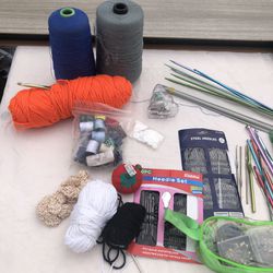 bundle lot crochet sewing stuff all