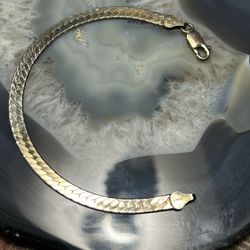 Sterling Silver Herringbone Bracelet 