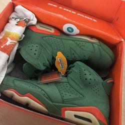 Air Jordan Retro 6 Green Gatorade Size 12