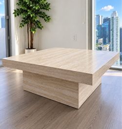 Square Travertine Coffee Table
