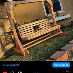Custom Wood Lawn Swings