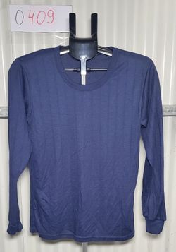 Men's Blue Long Sleeve Shirt, size S, (0409)