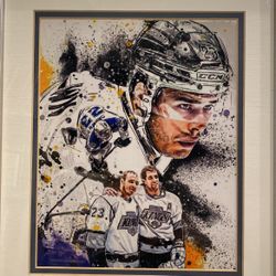 CUSTOM MATTED FRAMED LA KINGS DUSTIN BROWN 
