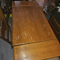 Drop Leaf Table  With Two Matching Chairs