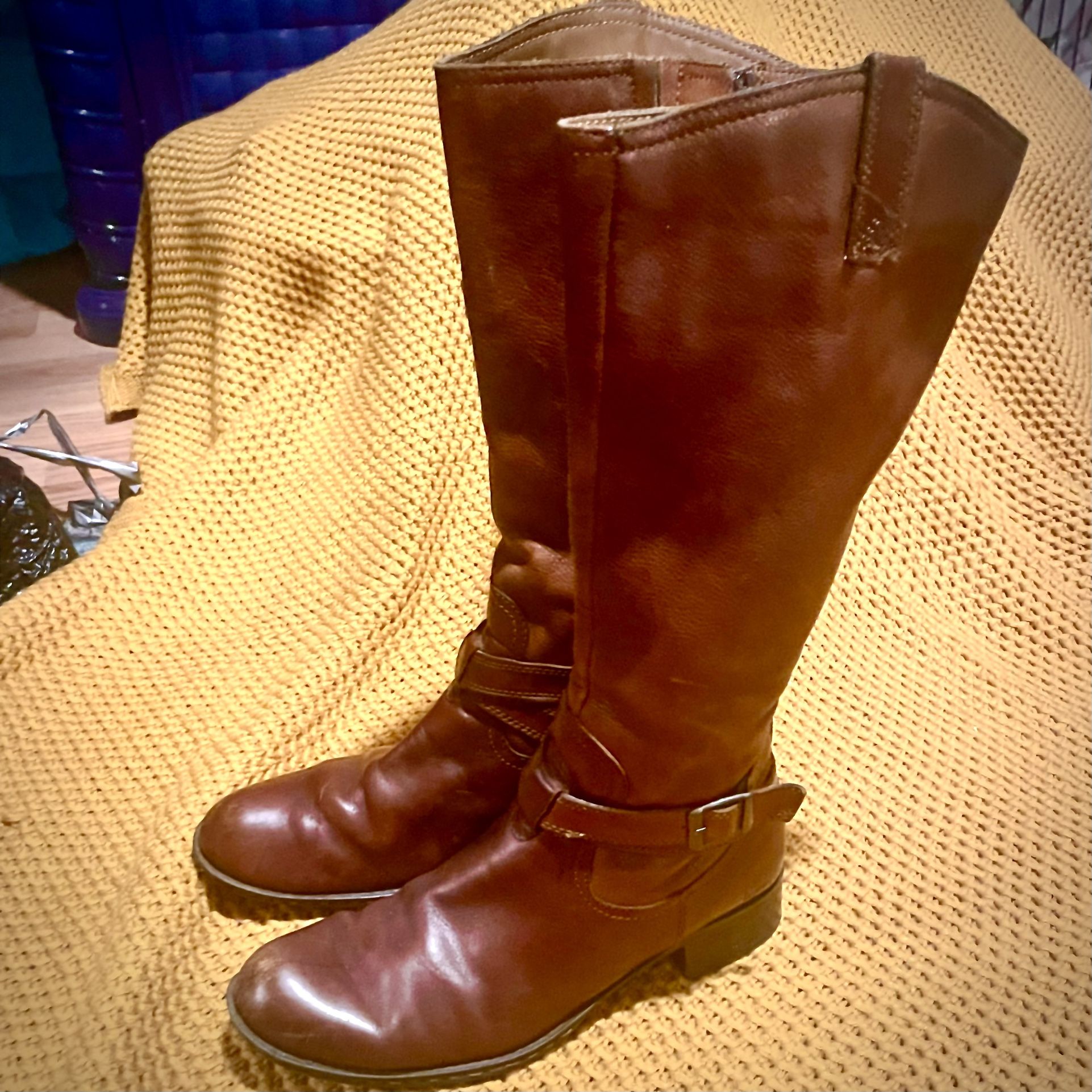 Italian Leather Knee Boots 8M