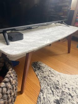 Article - Marble Coffee Table (Rectangle)