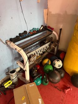 Multi-Tier Dumbbell and Weight Rack