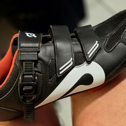 New Peloton Shoes Size 9.5 and Bike Seat