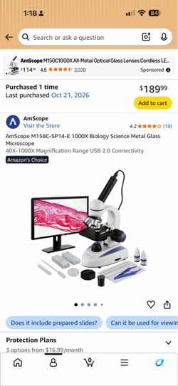 Biology telescope with slides