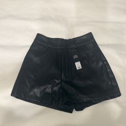 Fashion Nova High Waist Leather Shorts