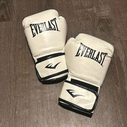 Everlast White Boxing Gloves 
