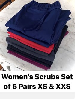 Women’s Scrubs Set Of 5 Pairs 