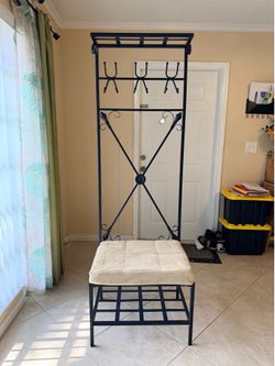 entryway storage bench