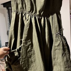 Pilcro Square-Neck Utility Babydoll Dress