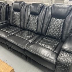 Super Cool Leather Power Reclining Sectionals In Stock, No Credit Required 
