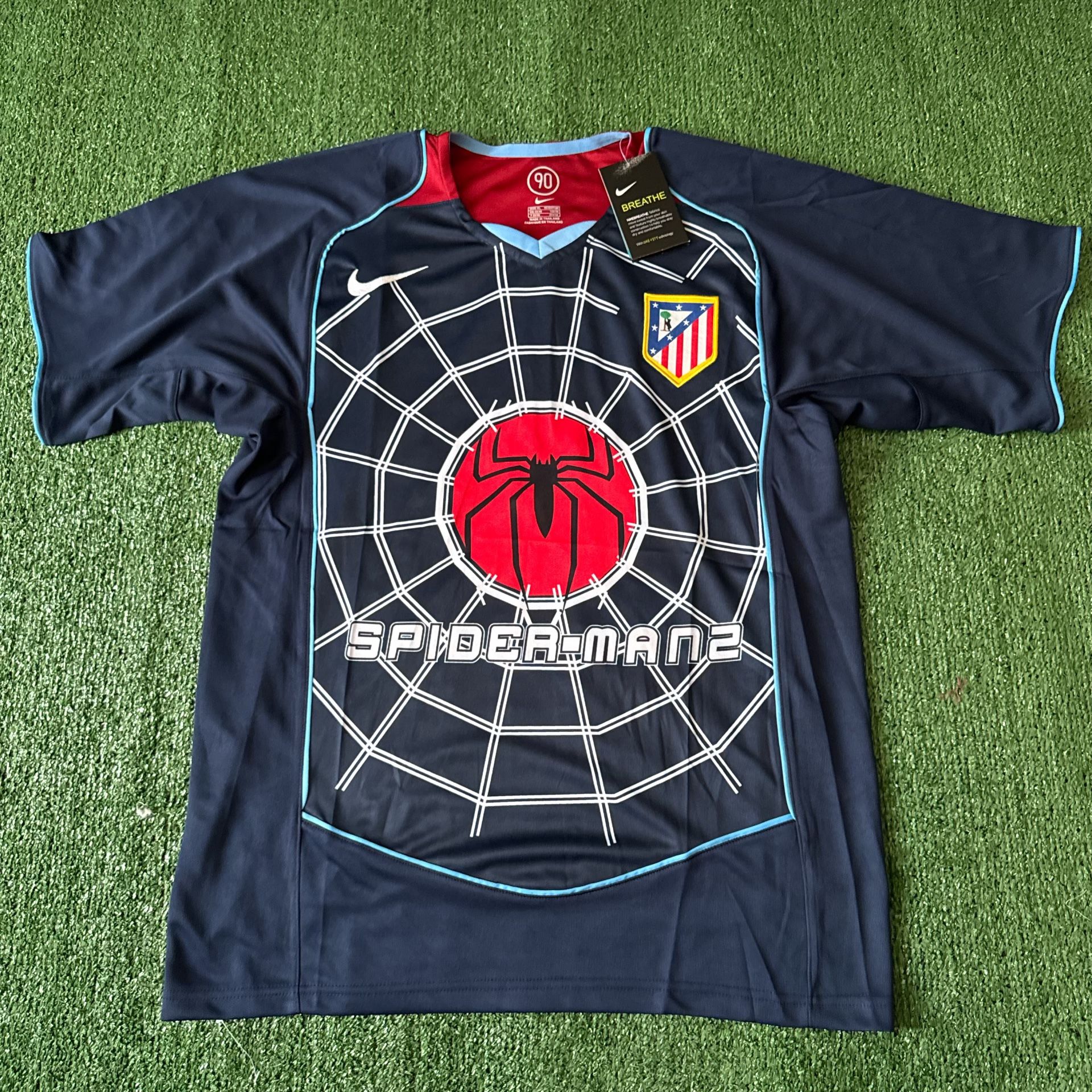 Vintage Nike 2004-05 Atlético Madrid Away Spider-Man Soccer Jersey