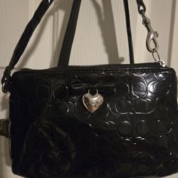 Coach Black Small Wristlet 