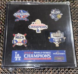 Dodgers World Series Champions 5 Pin Set 2024