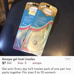 AMOPE Foot Gels Brand New Fits Size5-10 Women’s Shoes 2 Packs