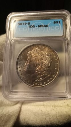 1879-S Morgan Silver Dollar ICG MS 66  toned On Both Sides