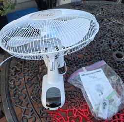 New Vie Air 16-inch 3-Speed Plastic Wall Fan with Remote Control