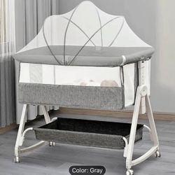 Baby Headboard Bassinet with Wheels