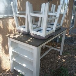 Ashley Country Table And Stools