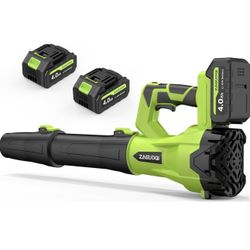 New-Leaf Blower Cordless 650CFM 288MPH Electric Leaf Blower with 2 x 4.0Ah Battery Operated, 6 Speed Mode, 20V Powered Handheld Blowers for Lawn Care,