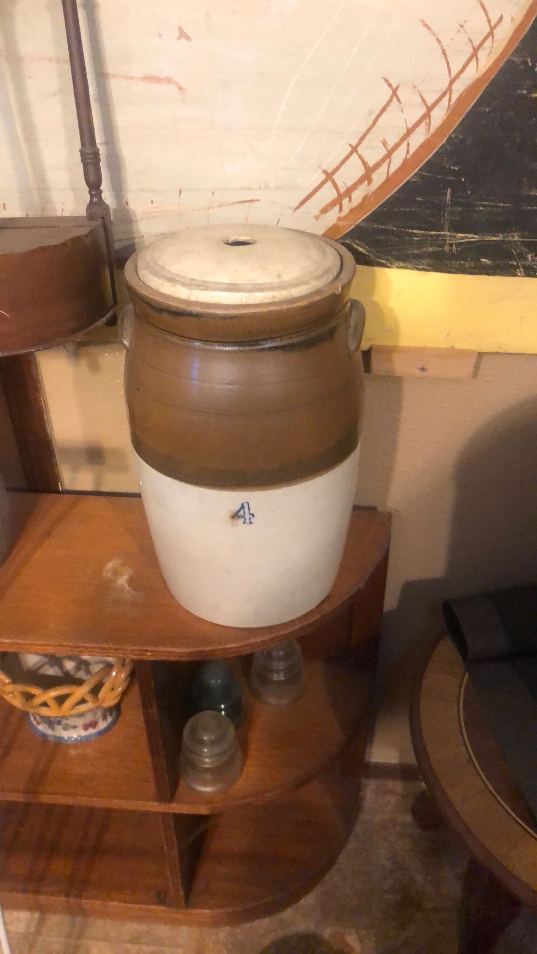 4 Gallon Stoneware Crock Butter Churn
